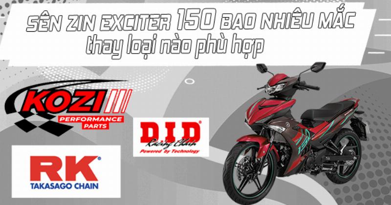 Hình ảnh sên xe máy trần (non-seal chain) không có phốt cao su.